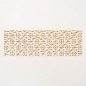 Boho Botanical Illustration Pattern Honey Gold Yogamat (Voorkant (horizontaal))