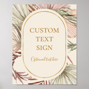 Boho Botanical Ivory Kaarten & Geschenken Aangep Poster