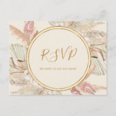 Boho Botanical | Ivory Menu Choice RSVP Briefkaart (Voorkant)