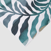 Boho Botanical Kelp Monogram Waterverf Matise Tissuepapier (Detail)