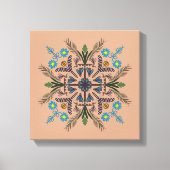 Boho Botanical Mandala Tropical Greenery Canvas Afdruk (Voorkant)