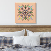Boho Botanical Mandala Tropical Greenery Canvas Afdruk (Insitu (Slaapkamer))