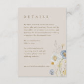 Boho Botanical Mariage Détails Carte de boîtier (Devant)