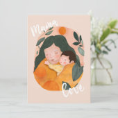 Boho Botanical Mother & Baby Shower Invitation (Debout devant)