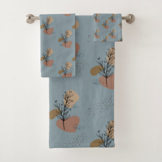 Boho Botanical Motif Mocha Mousse et Accents