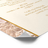 Boho Botanical | Onderteken van het menu Ivory Wed Poster (Hoek)