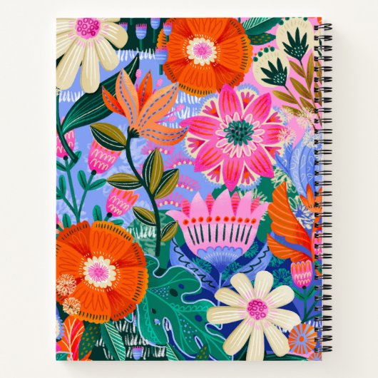 Boho Botanical personalized Spiral Notebook Notitieboek (Achterkant)