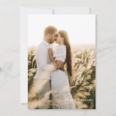 Boho Botanical Rustic Mariage Photo Invitation (Dos)