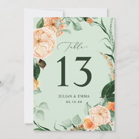 Boho Botanical Sage Green Greenery Floral Custom (Voorkant)