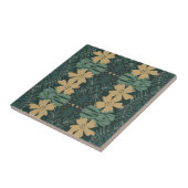 Boho Botanical Sage Green Yellow Pattern Tegeltje (Zijkant)