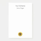 Boho Botanical Sunflower Interior Designer  Post-it® Notes (Voorkant)