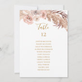 Boho Botanical | Tabel aantal zitplaatsen (Achterkant)