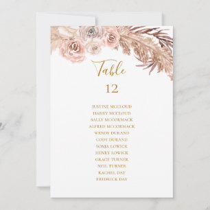 Boho Botanical Tabel aantal zitplaatsen