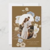 Boho Botanical Wedding Enregistrer la carte Date (Devant)