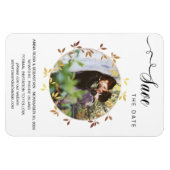 *~* Boho Botanical Wedding FOTO Save the Date Magneet (Horizontaal)