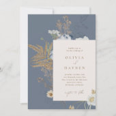 Boho Botanical Wedding Invitation Kaart (Voorkant)