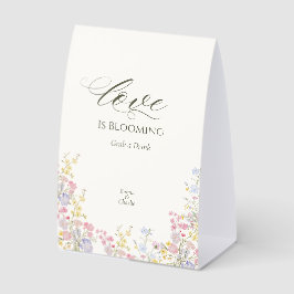 Boho Botanical Wildflower Wedding table top sign