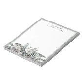 Boho Botanical Winter Name Sjabloon Notepad Notitieblok (Gedraaid)