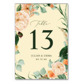 Boho Botanical Yellow Greenery Floral Custom Kaart (Achterkant)