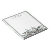 Boho Botanique Nom d'hiver Modèle Bloc-notes (Incliné)