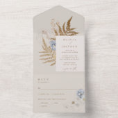Boho Botanique tout en un Faire-part de mariage (À l'intérieur)