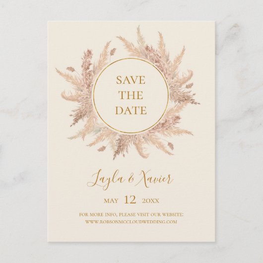 Boho Botanique Tropical | Ivry Faire-Part de Save  (Devant)