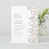 Boho Botanische Bruidsborrel Kaart (Staand voorkant)