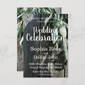 Boho botanische kruid verlaat rustiek Schuur-hout Kaart (Voorkant / Achterkant)