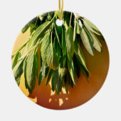 Boho botanische kruidbladeren keramisch ornament (Voorkant)