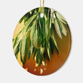 Boho botanische kruidbladeren keramisch ornament (Links)