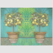 BOHO Botanische Lemon Boom Moderne  ontkoppeling Tissuepapier (Voorkant)