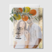 Boho Botanische Lemons en Sinaasappels Garland Wed Vellum Uitnodigingen (Offset (Koppel))