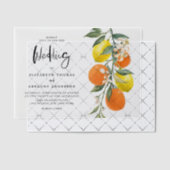 Boho Botanische Lemons en Sinaasappels Garland Wed Vellum Uitnodigingen (Offset (Uitnodiging))