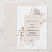 Boho Botanische Lijst Bridal Shower Kaart (Voorkant / Achterkant)