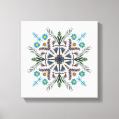 Boho Botanische Mandala Tropisch groen Canvas Afdruk (Voorkant)