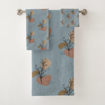 Boho Botanische Patroon Mocha Mousse en accenten