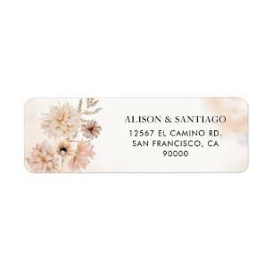 Boho botanische retouradreslabels etiket