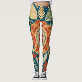 Boho Botanische stoffen Leggings