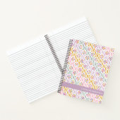 Boho Botanische tekening in Pastels Personalized Notitieboek (Binnen)