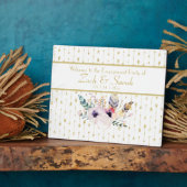  Boho Bouquet Engagement Party Tabletop Fotoplaat (Zijkant)