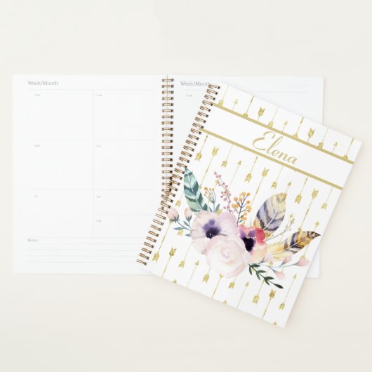  Boho Bouquet gepersonaliseerd Planner (Display)