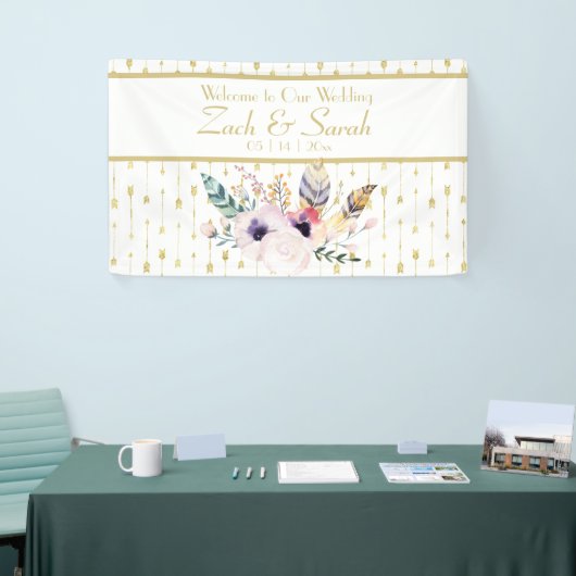 Boho Bouquet Wedding Banner (Beurs)