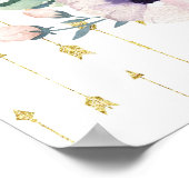  Boho Bouquet Wedding Welkom Poster (Hoek)