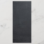 Boho Bourgogne Bloemkrijt Bruiloft Menu Kaarten (Achterkant)