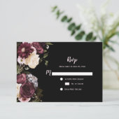 Boho Bourgogne Rose Blanc Floral RSVP | (Debout devant)