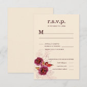 Boho Bourgogne Rose RSVP (Devant / Derrière)