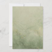 Boho Bourgogne & Vert Sauge Fleur Save the Date (Dos)