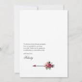 Boho Bourgondië & Dusty Blue Wine thema Bacheloret Bedankkaart (Achterkant)