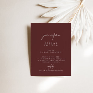 Boho Bourgondië Elegant minimalistisch Vrijgezelle Kaart