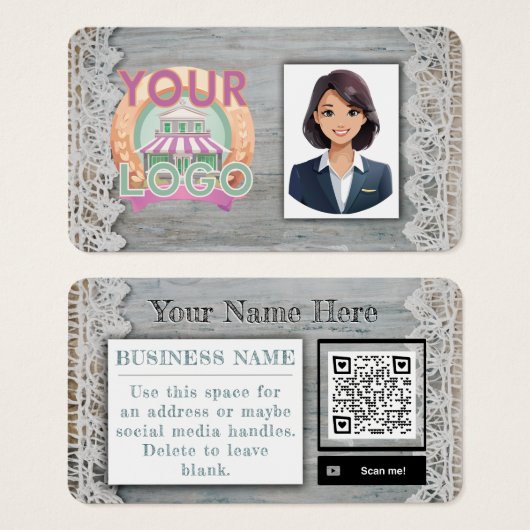 Boho Boutique Vente au détail Agriculteurs Vendeur (Devant & derrière)